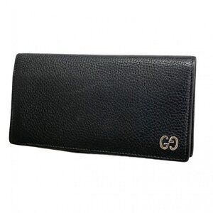 Gucci Wallet Leather Black Silver